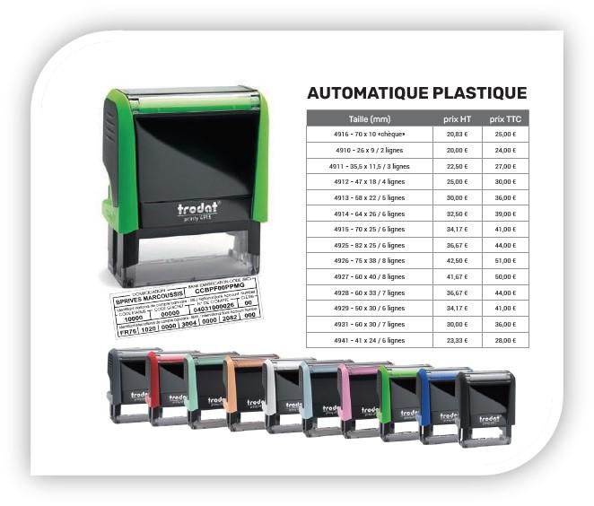 Tarifs 2025 - Tampons automatique plastique - Office DEPOT Tarifs 2025 - Tampons automatique plastique - Office DEPOT