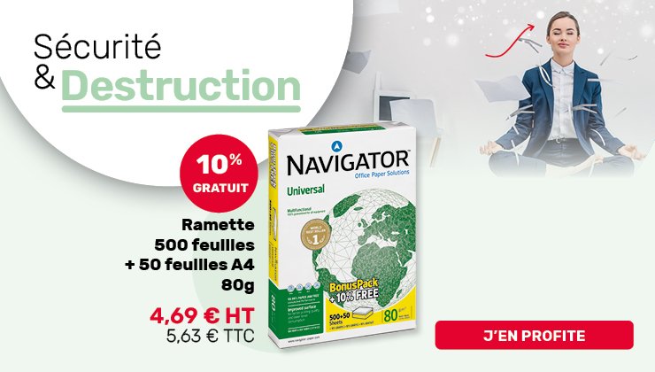 Flyer Sécurité et Destruction papier Navigator - Office DEPOT - Février 2024