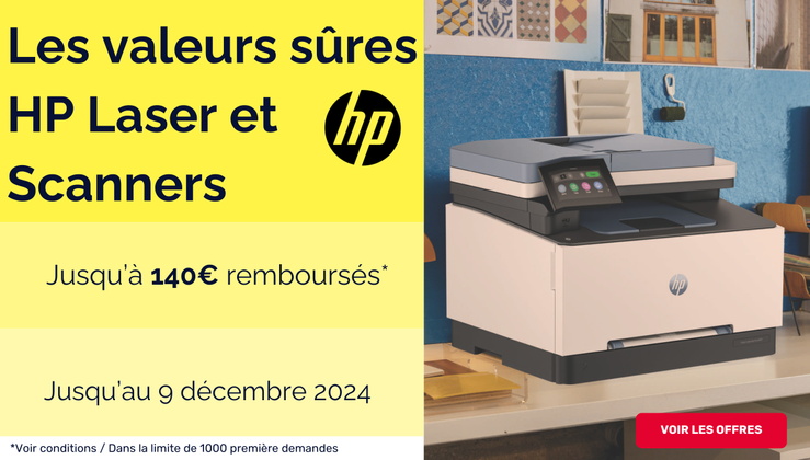 Offre de remboursement HP - Jusqu'à 140€ remboursés - Office DEPOT