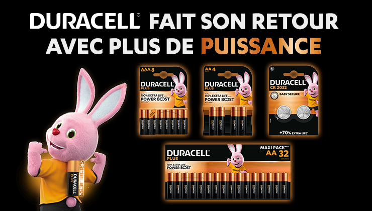 Duracell fait son retour avec plus de puissance