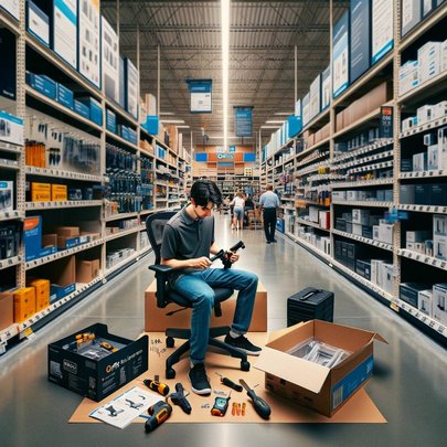 Montage siège en magasin Office DEPOT