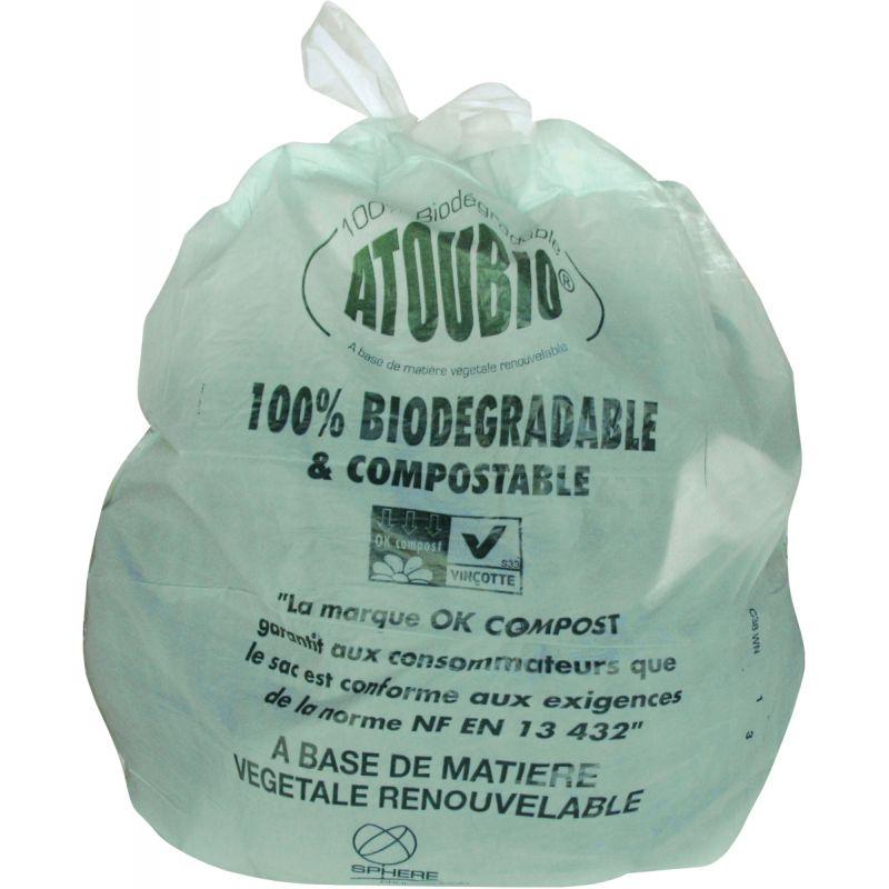100 Sacs Poubelle Biodégradables Et Compostables, D'une Capacité