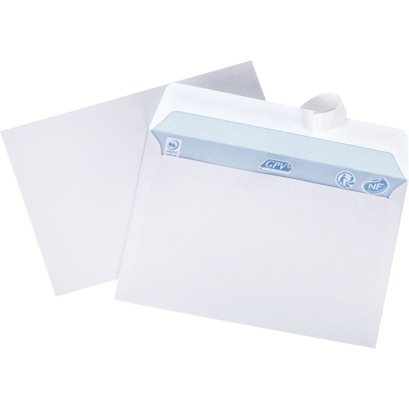 Enveloppes commerciales SupremeX, côté ouvert, papier vélin blanc, nº 10,  boîte de 500