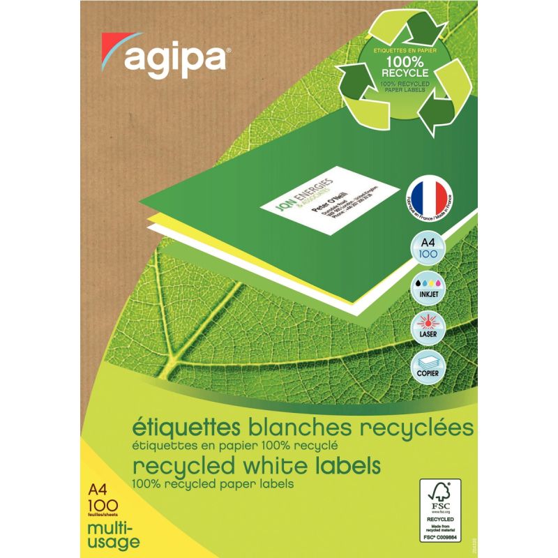 Pochette d'œillets pour classeur en papier recyclé APLI AGIPA