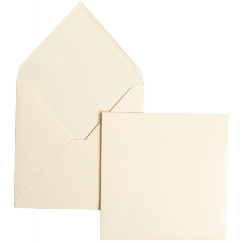 Enveloppe 165 x 165 mm Pollen Clairefontaine 120 g sans fenêtre blanche -  Paquet de 20 sur