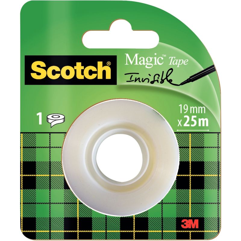 Scotch 3m Dévidoir transparent en plastique 100% recyclé avec rouleau Scotch  Magic 19 mm x 20 m - prix pas cher chez iOBURO- pri