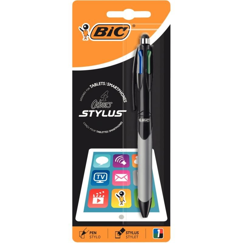 Stylos et crayons recyclés en papier avec leurs recharges 4 couleurs