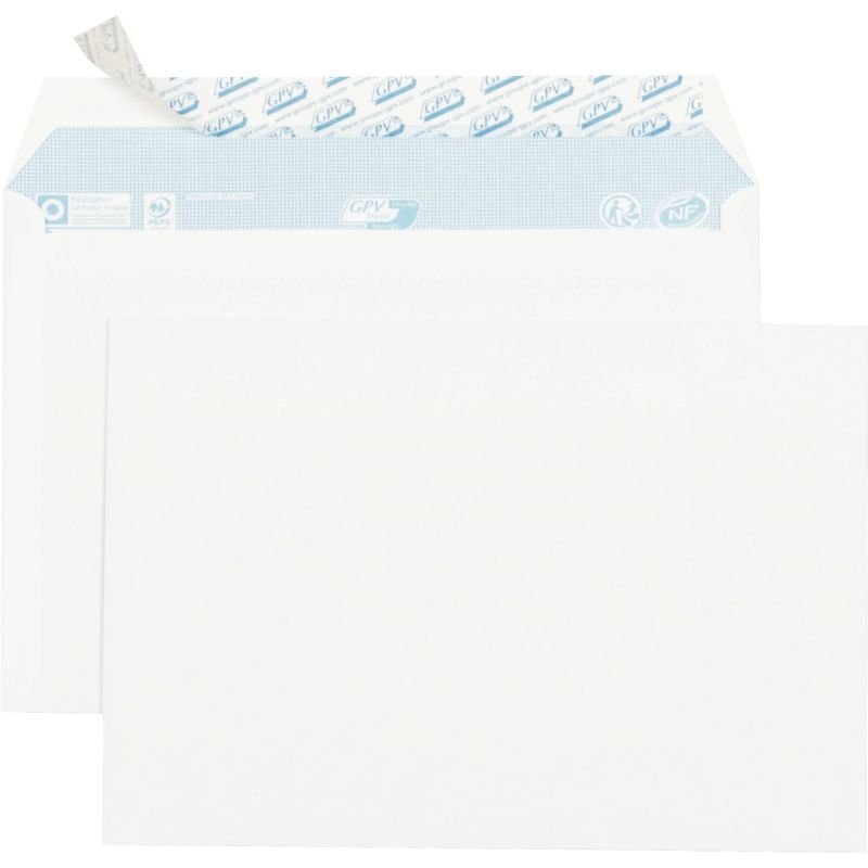 Enveloppes blanches - 114 x 162 mm - 80 g - GPV EVERYDAY