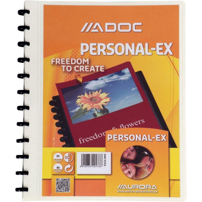 Protègedocuments personnalisable ADOC BINDEX 60 vues, couverture en