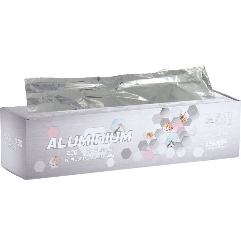 Rouleau aluminium 200 M X 30 CM dans une boite distributrice