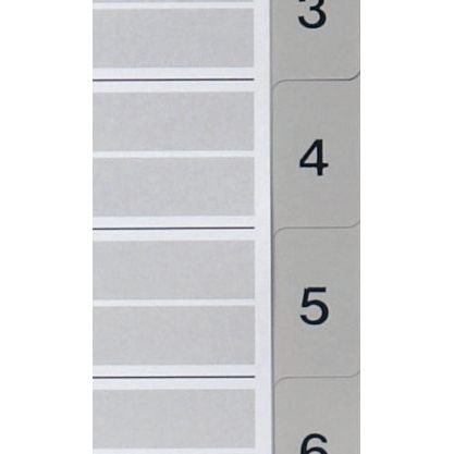 Jeu de 6 intercalaires en polypropylène coloré 12/100ème, format A4