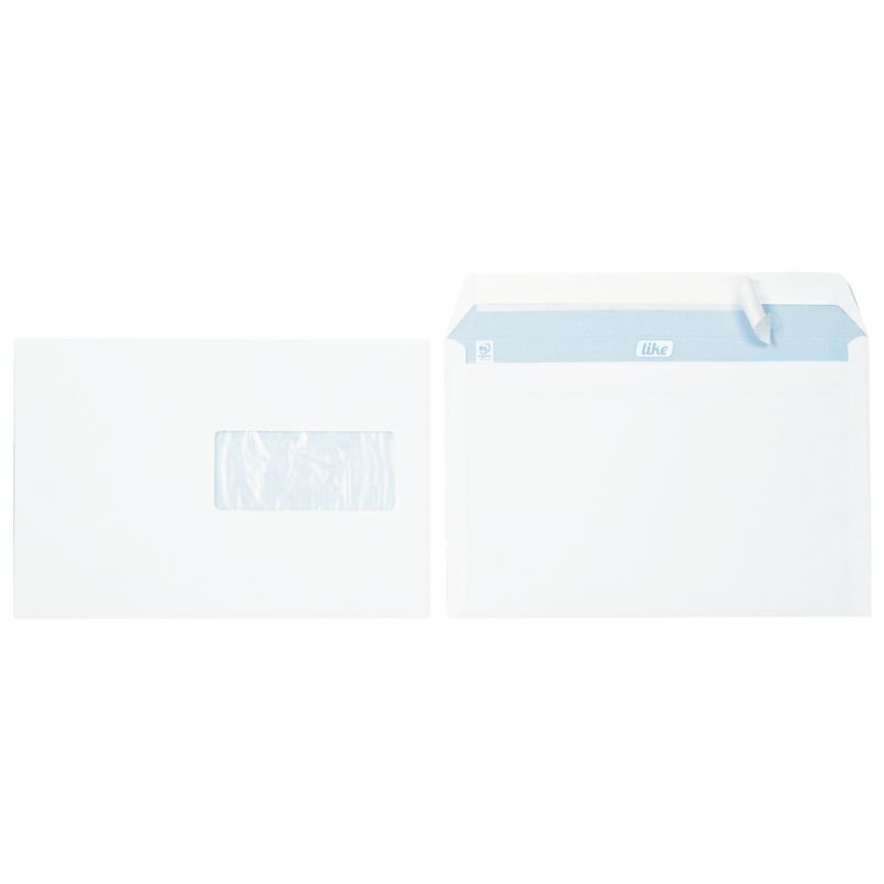 500 Enveloppes blanches C5 avec fenêtre 80 g/m² - JPG
