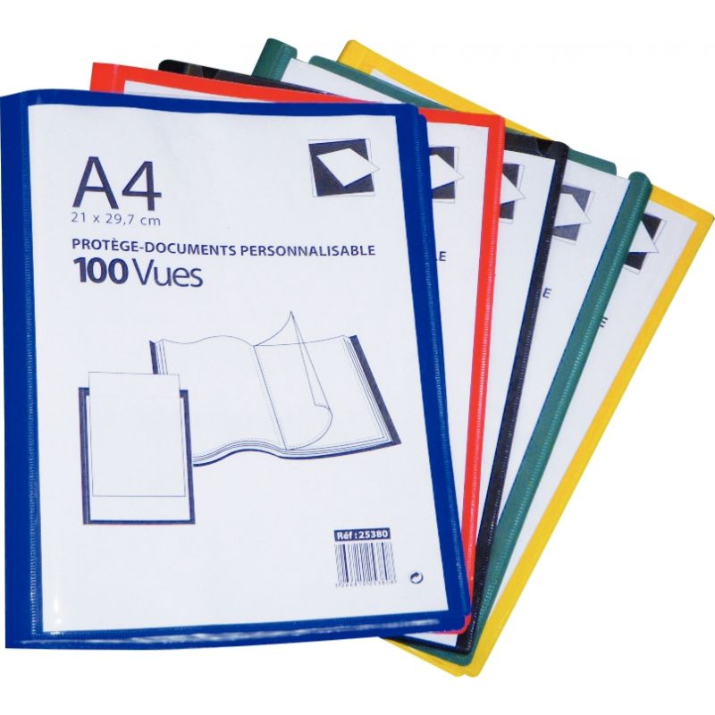 Protège-Documents Personnalisable de 180 Vues - Assortiment opaque