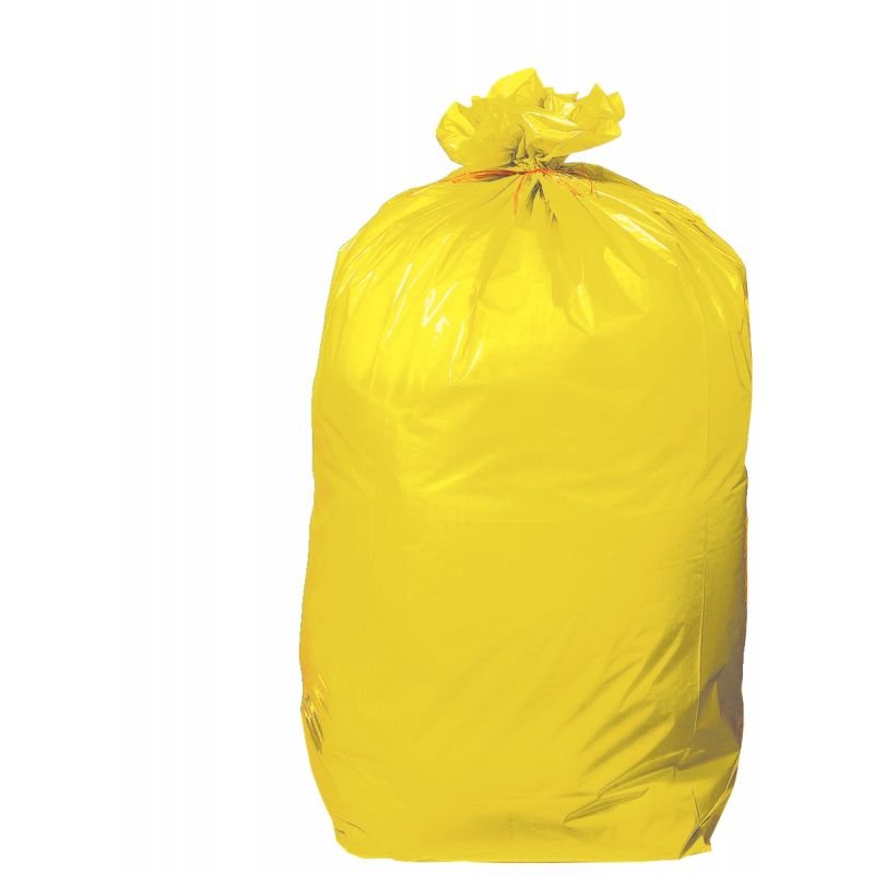 Carton de 200 sacs poubelles jaune 110 litres tri sélectif