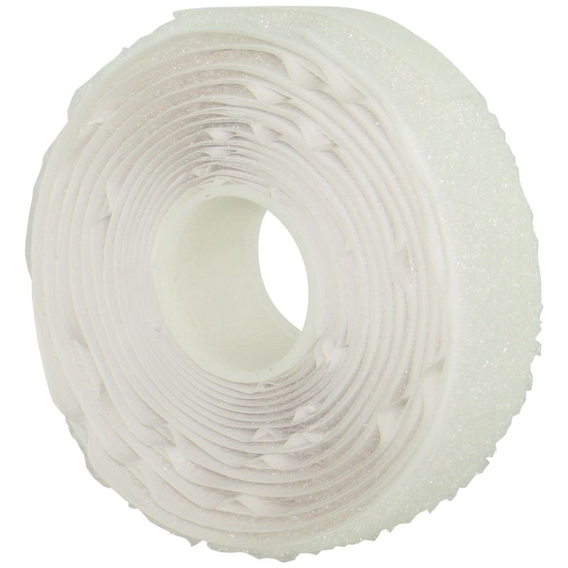 Le Rouleau de ruban Velcro Fixation Adhésive Blanc