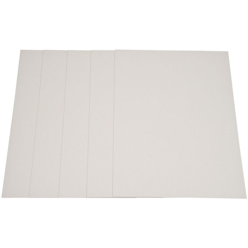 Paquet de 5 feuilles de carton épais, 2 côtés gris, format 60 x 80