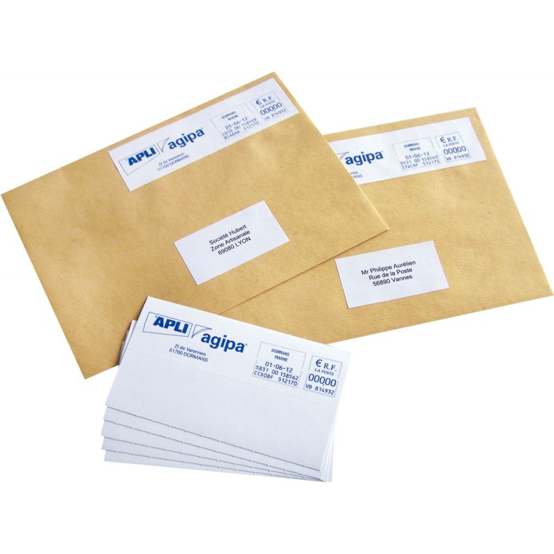 rillprint Étiquettes autocollantes 105x42,4 mm 1000 feuilles Blanc -  Étiquettes à la Fnac