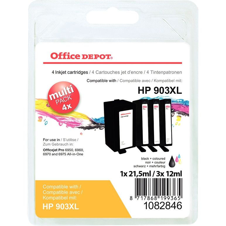Pack de 4 cartouches compatibles HP 903XL