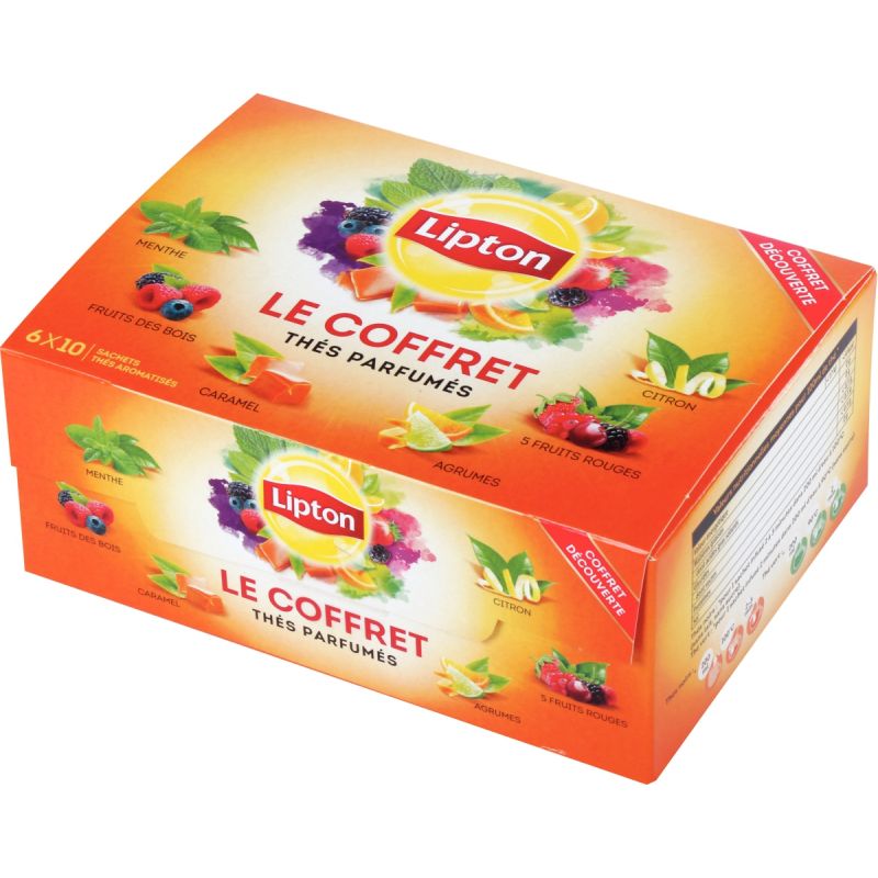 Coffret assortiment de thés parfumés Lipton x 60 sachets - Achat
