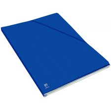 AUCHAN Chemise cartonnée à élastique A4 bleu et blanc Kolor pas