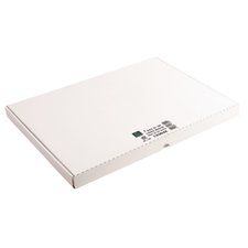 Boîte de 100 fiches bristol perforées carte forte 210 g blanc quadrillé 5x5  format 12,5 x 20 cm
