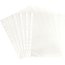 Office World pochettes perforées, 100 pièces, A4, 80 µm, lisse, transparent  